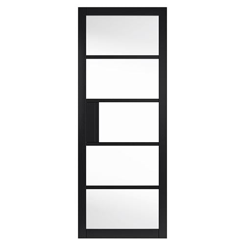 JB Kind Metro Black Painted Clear Glazed Internal Door