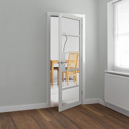 JB Kind Metro White Painted Clear Glazed Internal Door