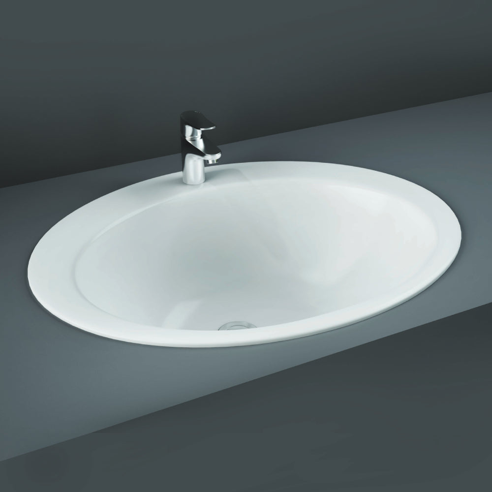 RAK Ceramics Jessica 435mm In-Countertop Basin 1 Tap Hole White