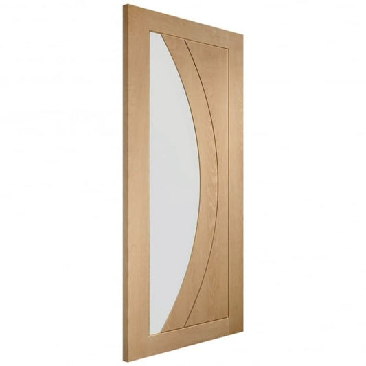 Image for XL Joinery Salerno Internal Oak Door with Clear Glass 1981 x 610 x 35mm (24")