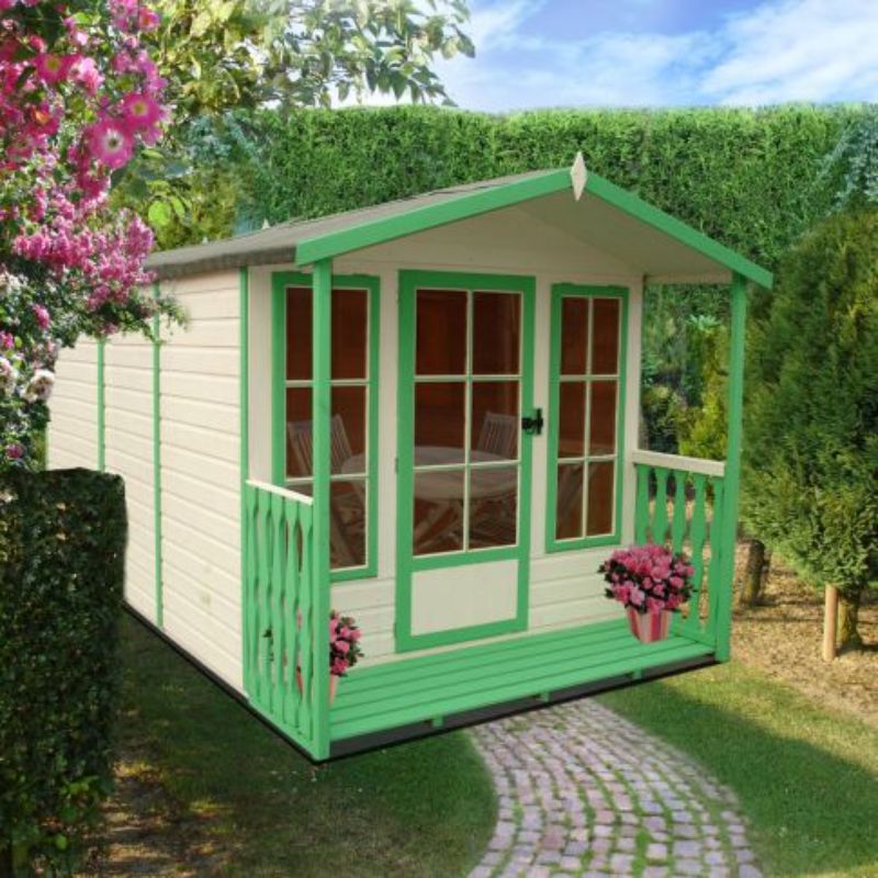 Shire Badminton Shiplap Summerhouse w/ Veranda - 7ft x 10ft