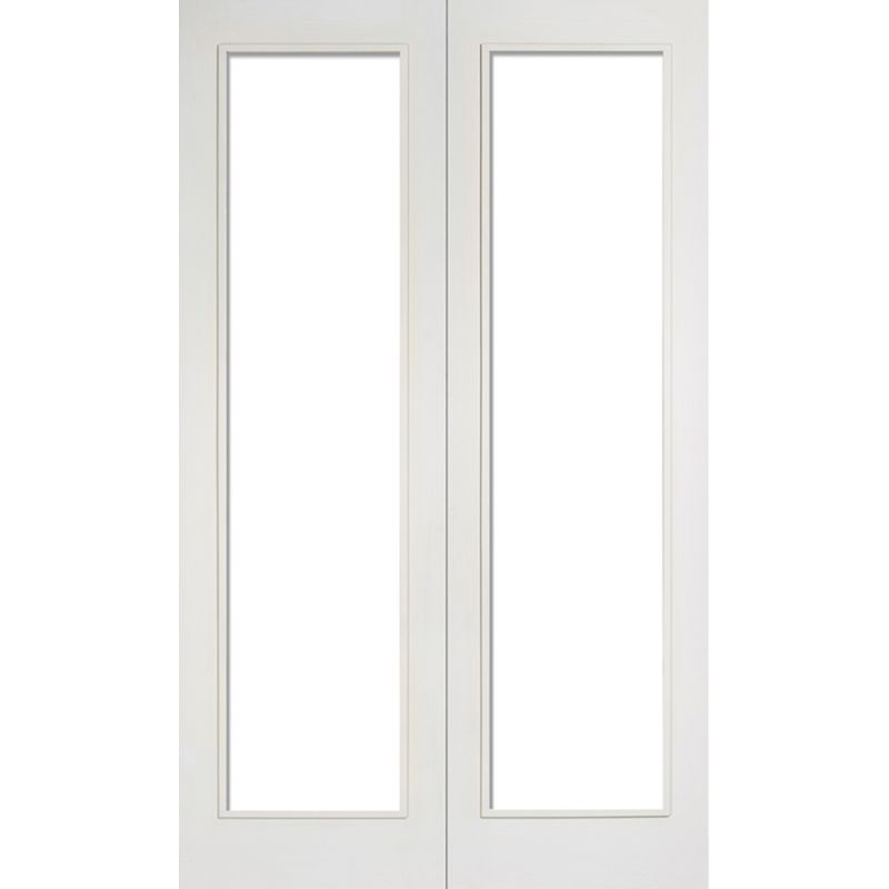 Image for LPD White Pattern 20 Glazed Internal Door Pair-78in x 46in x 40mm (1981 x 1168mm)