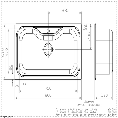 Reginox Elegance Jumbo Stainless Steel Inset Kitchen Sink