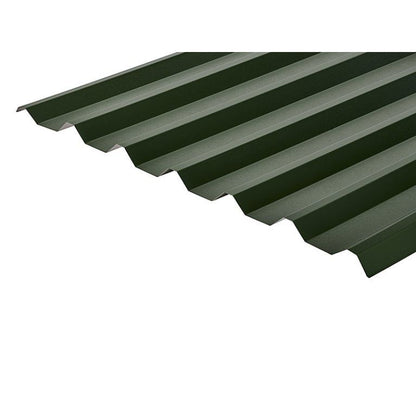 Cladco 34/1000 Box Profile PVC Plastisol Coated 0.7mm Metal Roof Sheet Juniper Green - All Sizes