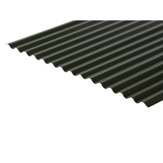 Cladco Corrugated 13/3 Profile Polyester Paint Coated 0.7mm Metal Roof Sheet Juniper Green - All Sizes