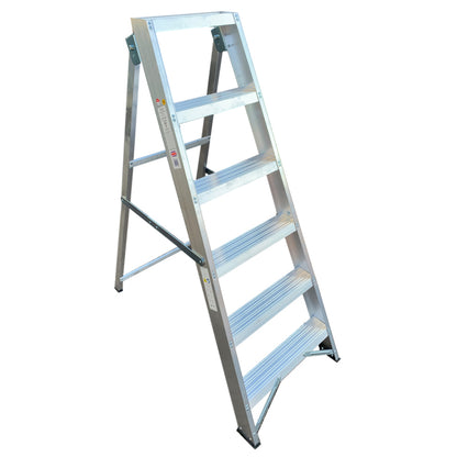 LFI TuFF Aluminium 4 Tread Swingback Builders Step Ladder