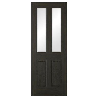 LPD Richmond 2L Smoked Oak Pre-Finished Glazed Internal Door - 78in x 27in x 35mm (1981 x 686mm)
