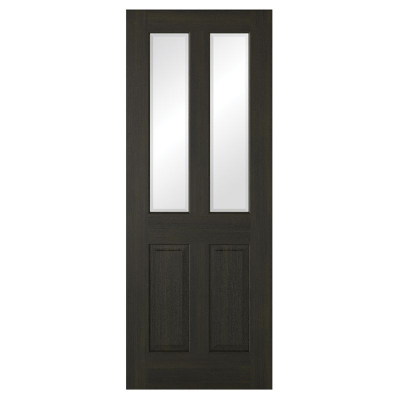 LPD Richmond 2L Smoked Oak Pre-Finished Glazed Internal Door - 78in x 33in x 35mm (1981 x 838mm)
