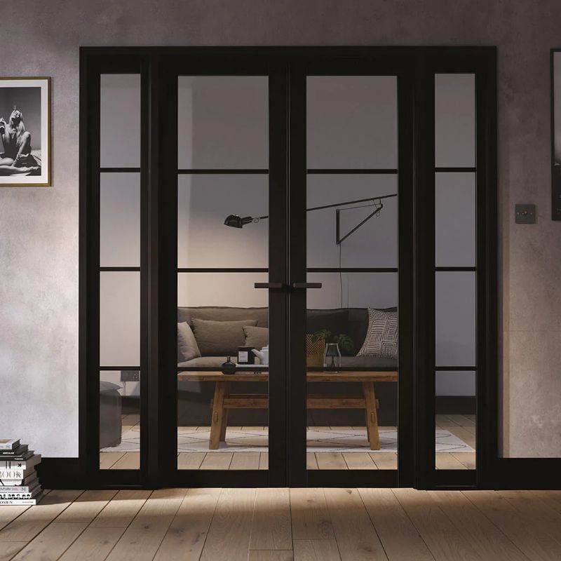 LPD Soho Black Primed Clear Glazed 4L Room Divider
