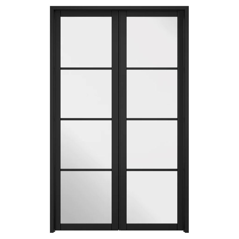 LPD Soho Black Primed Clear Glazed 4L Room Divider