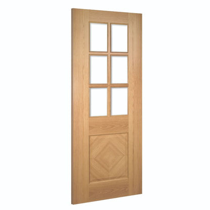 Image for Deanta Kensington Glazed Interior Oak Door 1981 x 686 x 35mm