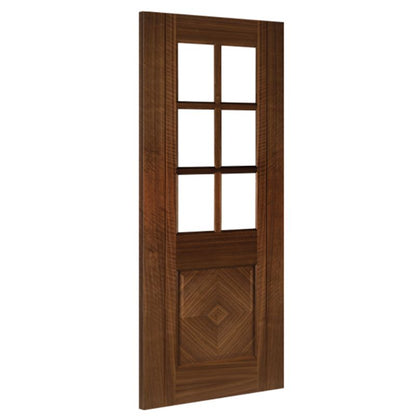 Image for Deanta Kensington Glazed Interior Walnut Door 1981 x 610 x 35mm