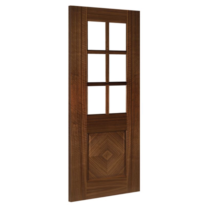 Image for Deanta Kensington Glazed Interior Walnut Door 1981 x 762 x 35mm