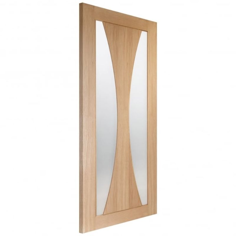 Image for XL Joinery Verona Internal Oak Door with Obscure Glass 1981 x 838 x 35mm (33")