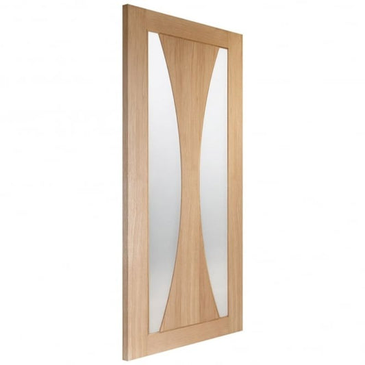 Image for XL Joinery Verona Internal Oak Door with Obscure Glass 1981 x 686 x 35mm (27")