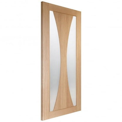 Image for XL Joinery Verona Internal Oak Fire Door with Clear Glass 1981 x 762 x 44mm (30")