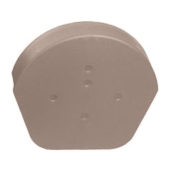 Image for Klober Uni-Click Dry Verge Half Round Ridge End Cap in Brown