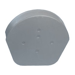 Image for Klober Uni-Click Dry Verge Half Round Ridge End Cap in Slate Grey