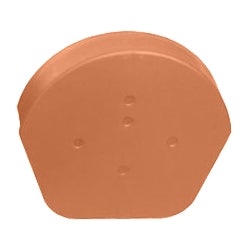 Image for Klober Dry Verge Half Round Ridge End Cap in Terracotta - Pack of 2