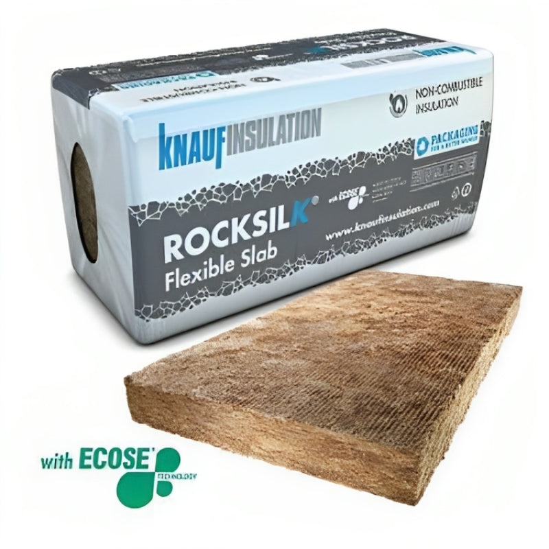 Knauf Rocksilk Flexible Slab (60mm x 12 Packs) 1200mm x 600mm