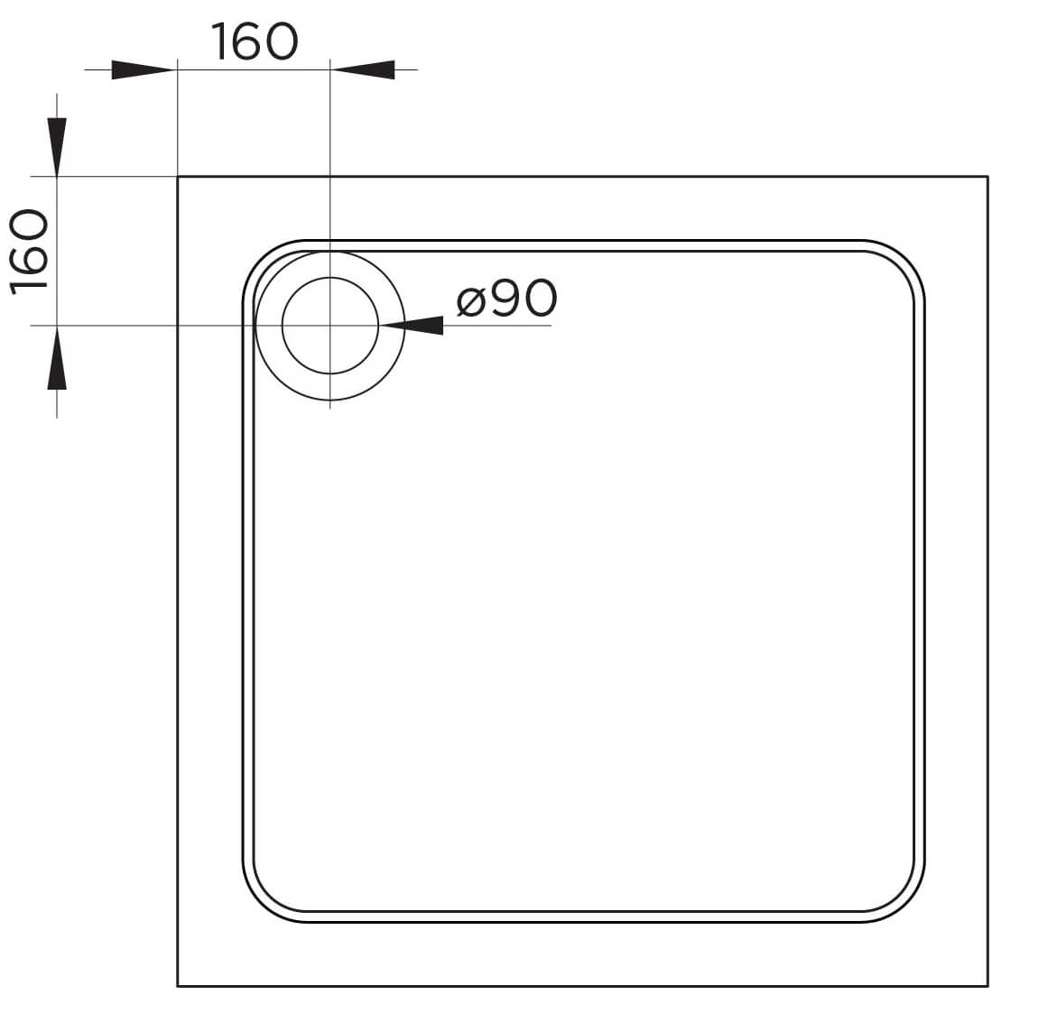 Just Trays Designer Square Shower Tray