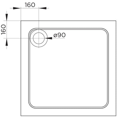 Just Trays Designer Square Shower Tray