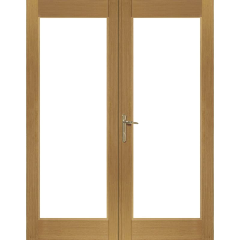 XL Joinery La Porte French Door Set In Pre-Finished External Oak (Brass Hardware) 1490 x 2074mm