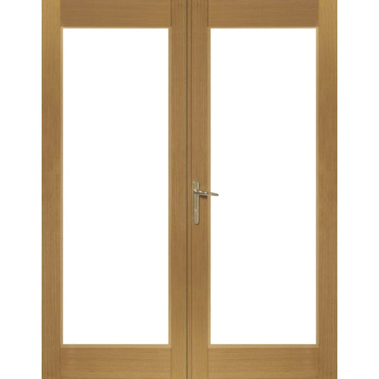 XL Joinery La Porte French Door Set In Pre-Finished External Oak (Brass Hardware) 1490 x 2074mm