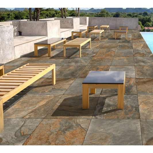 Lake Rustic Copper Vitrified Porcelain Paving Pack