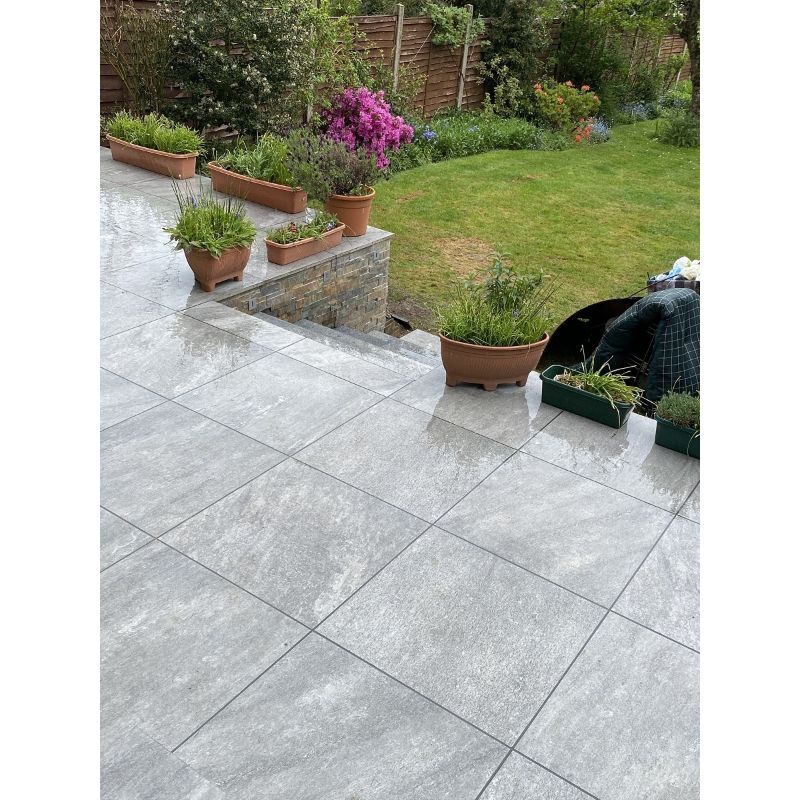 Lake Quartz Grey Vitrified Porcelain Paving Pack