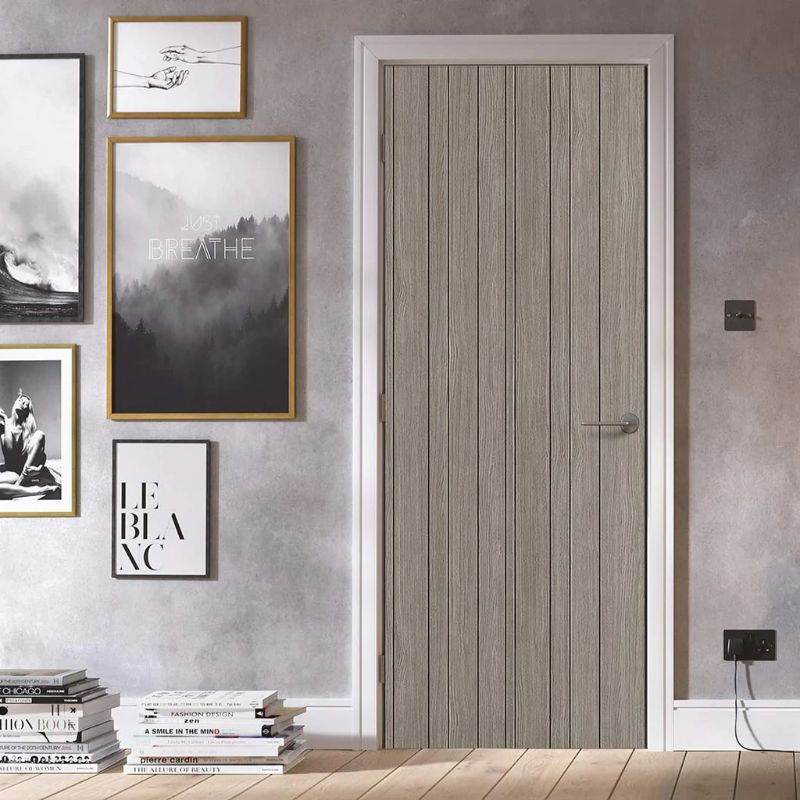 LPD Montreal Light Grey Laminated Internal Door - 78in x 30in x 35mm (1981 x 762mm)
