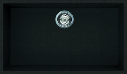 Image for Reginox Elleci Quadra 130 Granite Kitchen Sink Black QUADRA130 B