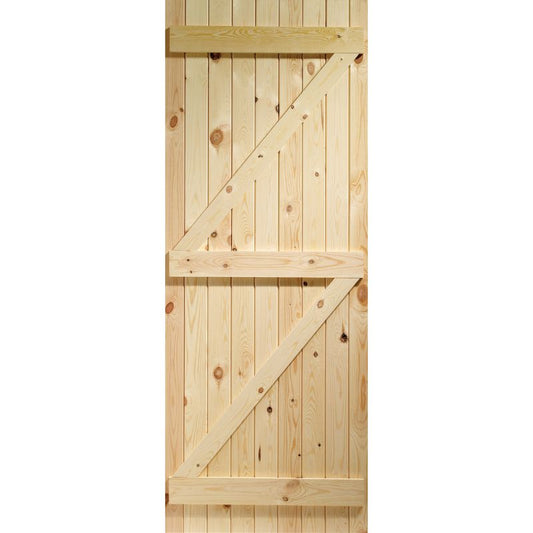 XL Joinery Ledged & Braced External Pine Gate or Shed Door 1981 x 686mm