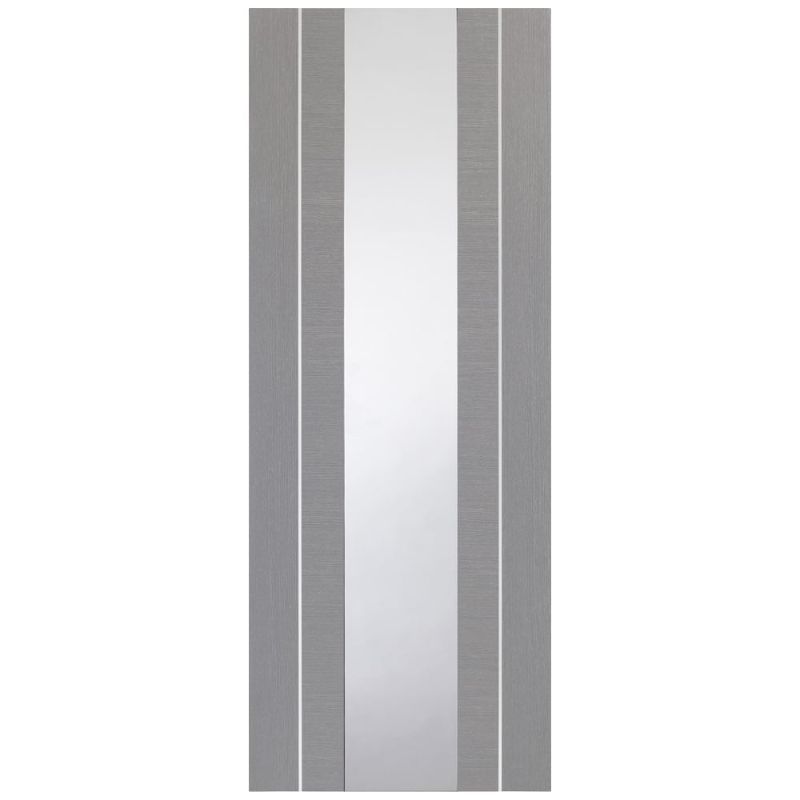 Image for XL Joinery Forli Pre-Finished Light Grey Door with Clear Glass 1981 x 762 x 35mm (30")