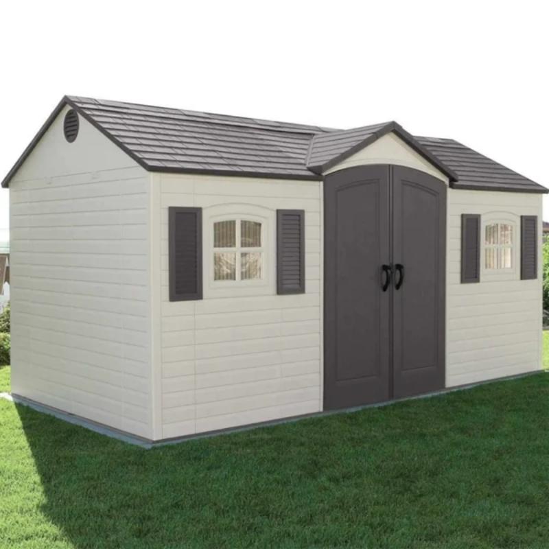 Lifetime 15ft x 8ft Heavy Duty Plastic Garden Shed - Single Entrance