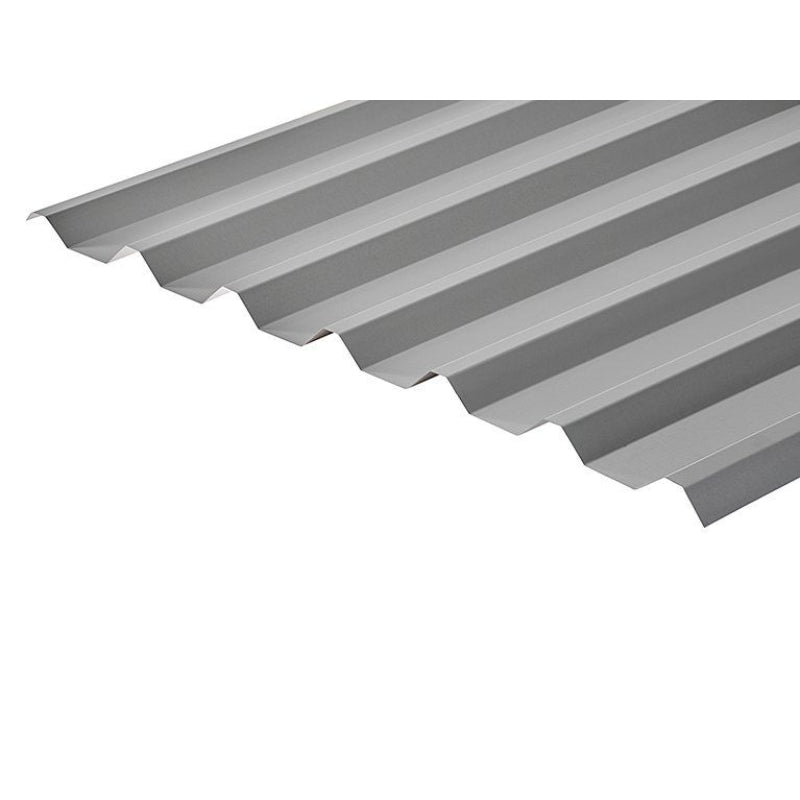 Cladco 34/1000 Box Profile  Polyester Paint Coated  0.7mm Metal Roof Sheet Light Grey - All Sizes