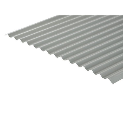 Cladco Corrugated 13/3 Profile Polyester Paint Coated 0.7mm Metal Roof Sheet Light Grey - All Sizes