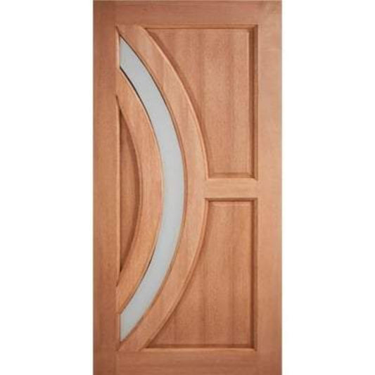 LPD Harrow Hardwood M&T 1 Double Glazed Frosted Panel External Door - 2032mm x 813mm