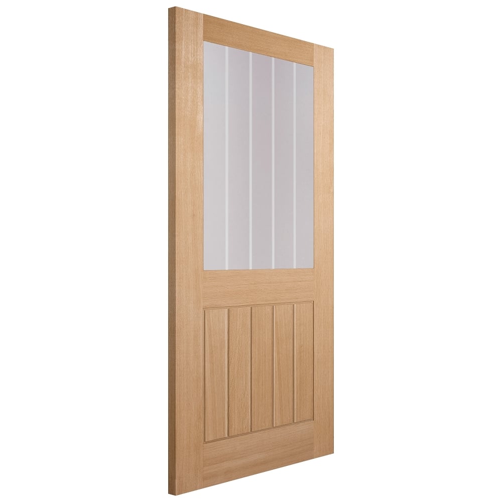 Image for LPD Oak Belize 1 Light With Silkscreen Glass (Half Light) Internal Door