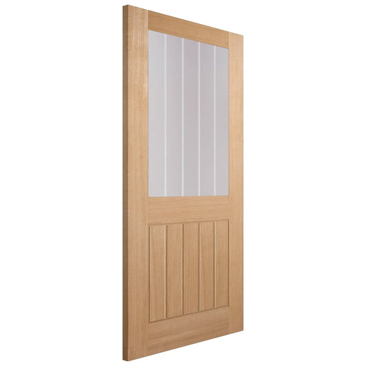 Image for LPD Oak Belize 1 Light With Silkscreen Glass (Half Light) Internal Door