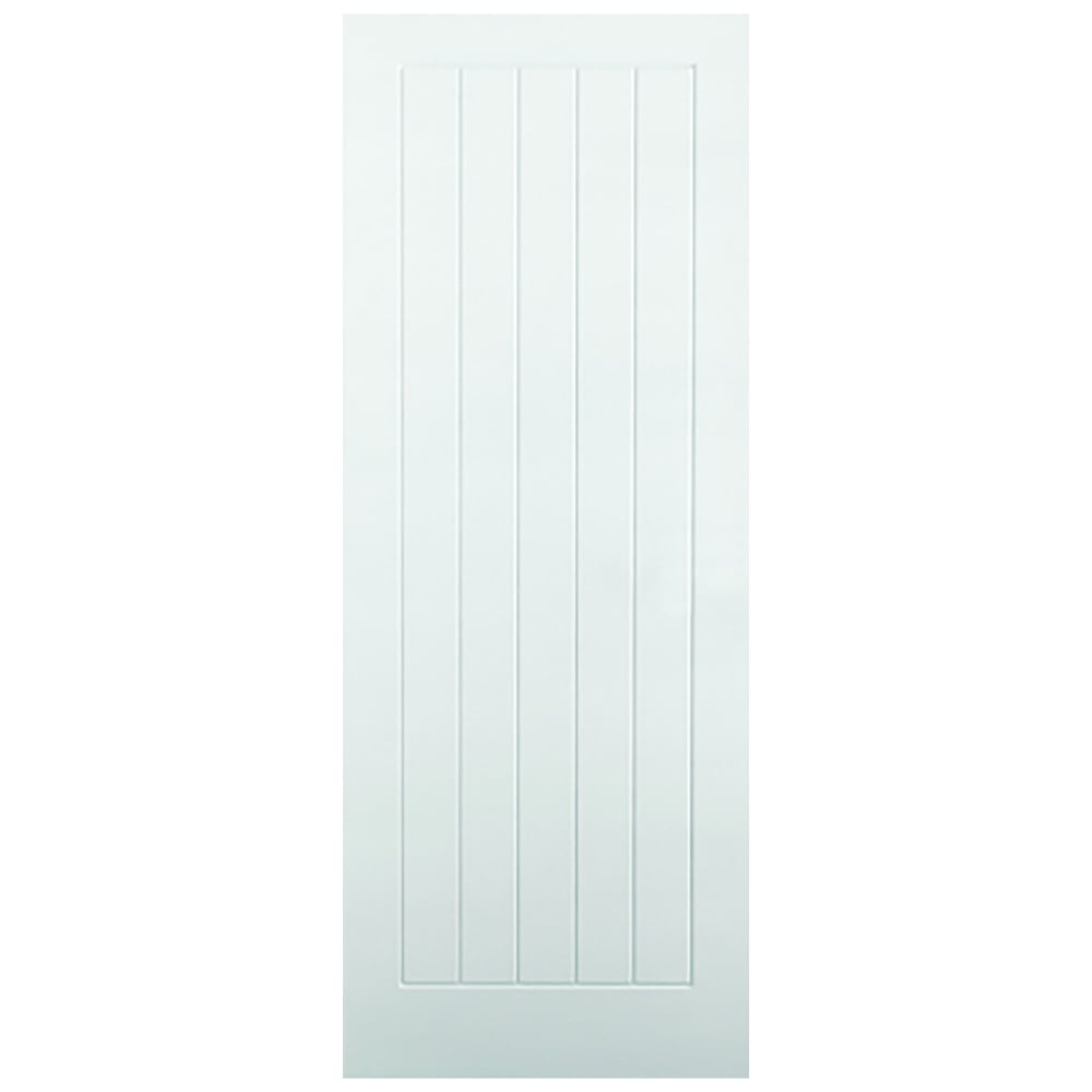 Image for LPD Textured Vertical 5 Panel White Moulded Internal Door