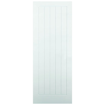 Image for LPD Textured Vertical 5 Panel White Moulded Internal Door