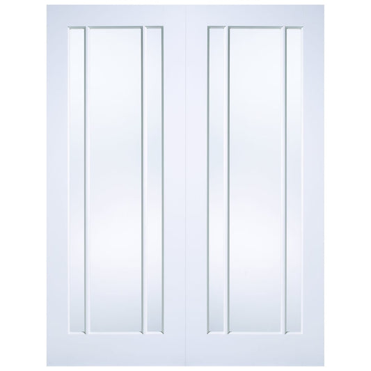 Image for LPD Pairs White Primed Lincoln With Clear Glass Internal Door