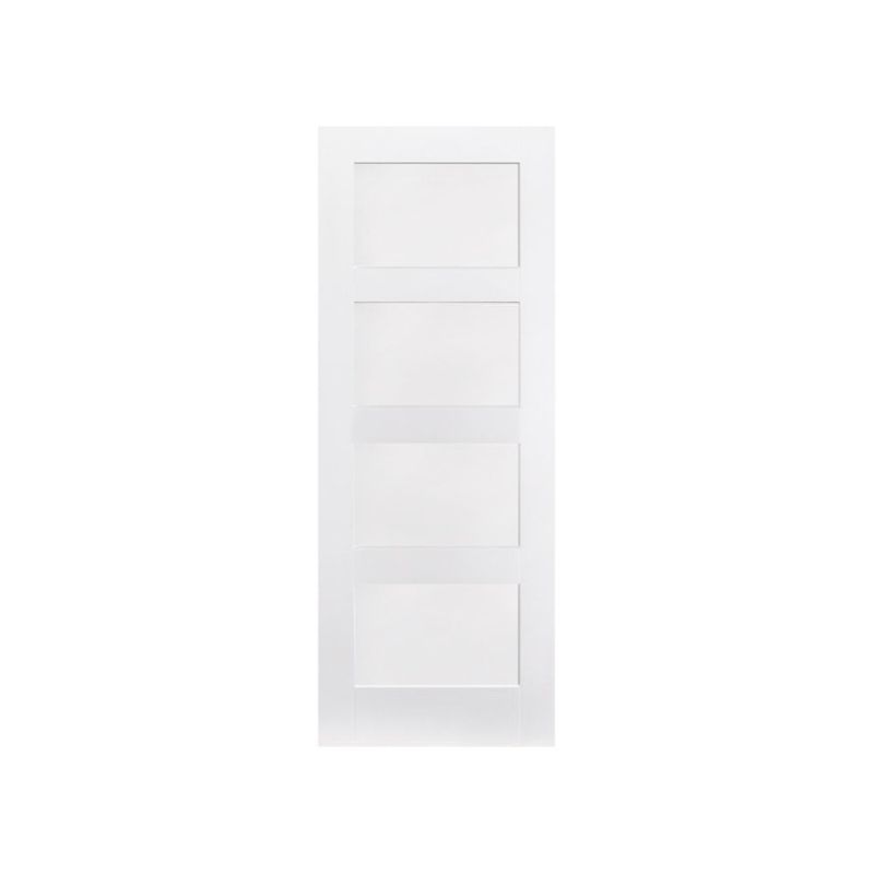 LPD Shaker 4 Panel White Primed - 78In x 27In x 35mm (1981 x 686mm)