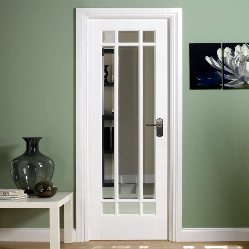 LPD Manhattan White Composite Glazed Internal Door 78in x 30in x 35mm (1981 x 762mm)