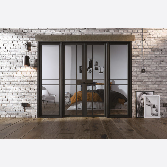 LPD Greenwich Black Primed Clear Glazed 5L Room Divider