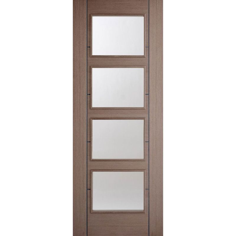 LPD Vancouver Chocolate Grey 4 Lite Glazed Internal Door-1981 mm x 686 mm x 35 mm