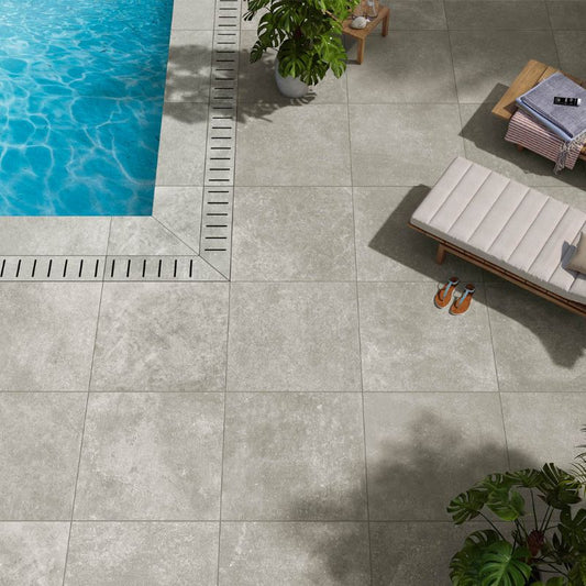 Luna Flint Stone-Finish Outdoor Paving Tile - All Sizes