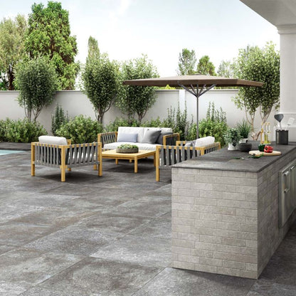 Luna Silver Stone-Finish Outdoor Paving Tile - All Sizes