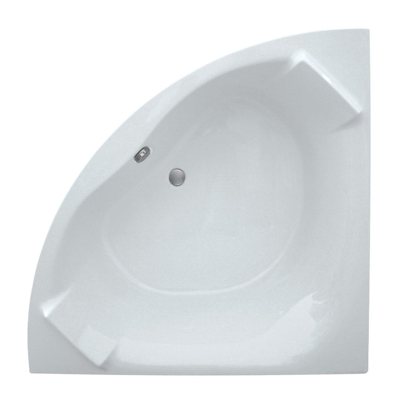 Aqua Luxe 1400mm x 1400mm Corner Bath with Built-in Headrests